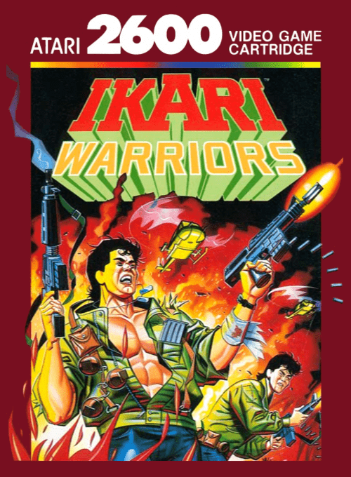Ikari Warriors box art for Atari 2600